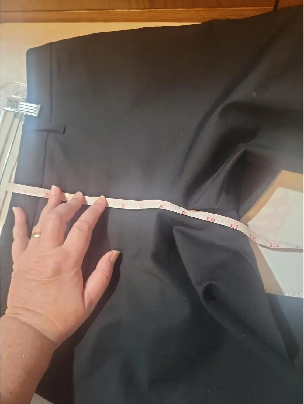 Black Knee-Length Dress Shorts with Back Pockets